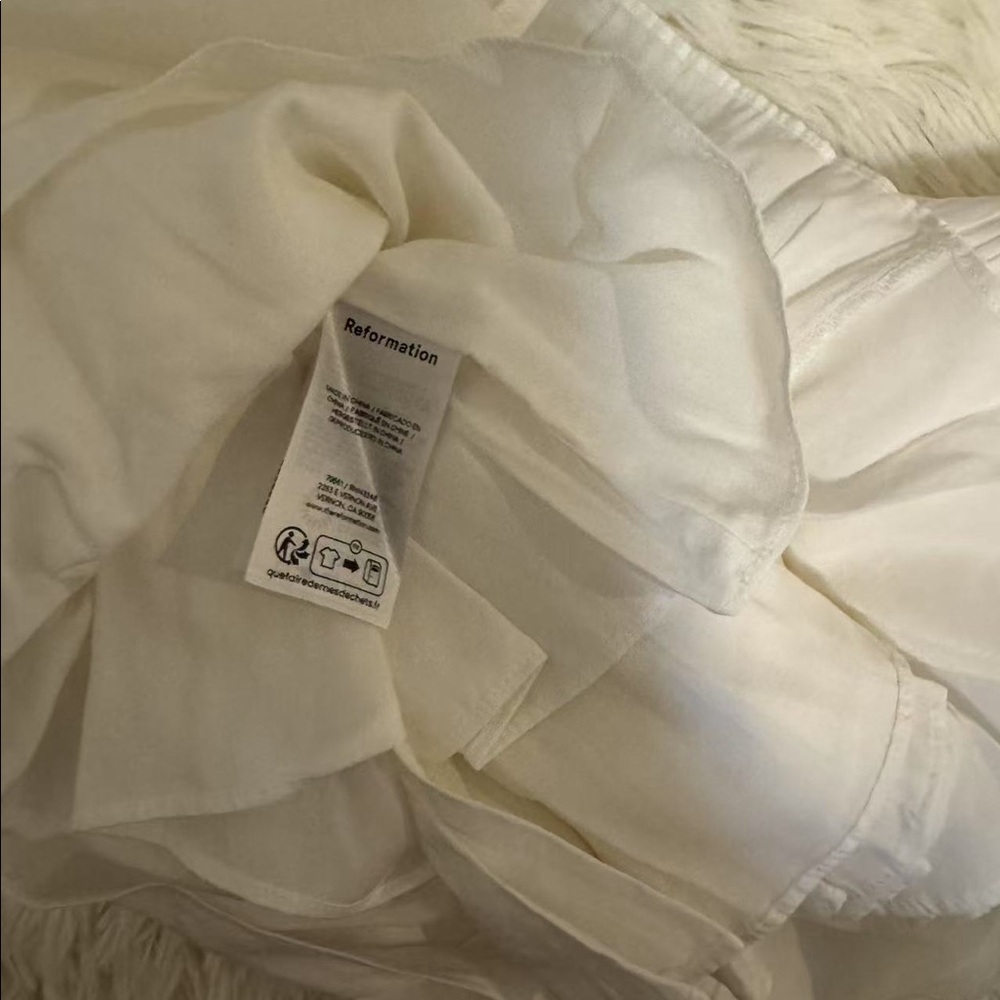 NWT Reformation Perlette Dress Ivory - Picture 7 of 9